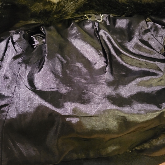 Bebe Wool Blend Faux Fur Collar Coat - Picture 14 of 15